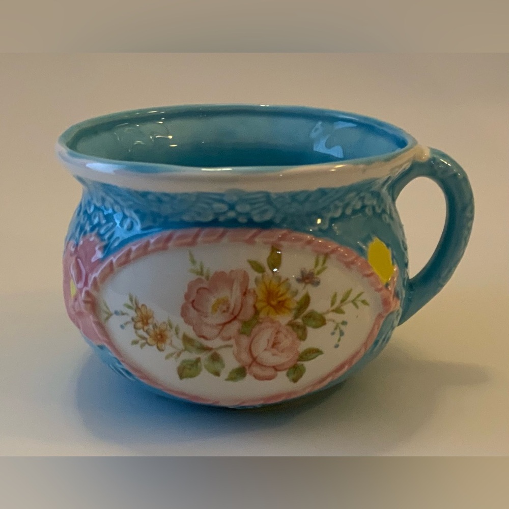 Vintage Nancy Pew Hand-Painted Floral Ceramic Planter